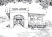 French Market Ink Art